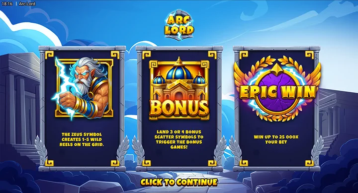 Selecting game mode in Arc Lord